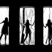 Схема вышивки «силуэты»