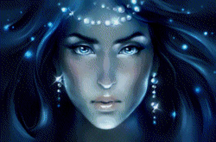 Царица - фэнтези, девушка, ночь - предпросмотр