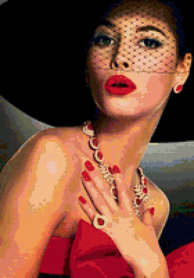 красотка - девушка, портрет - предпросмотр