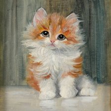 Схема вышивки «котеночек»