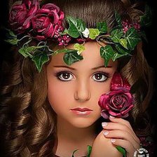 Схема вышивки «красивая девочка»