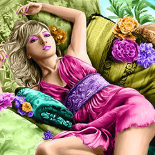 Схема вышивки «красотка»