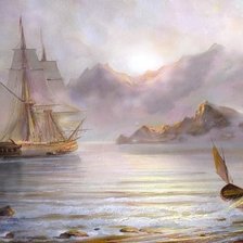 Схема вышивки «море»