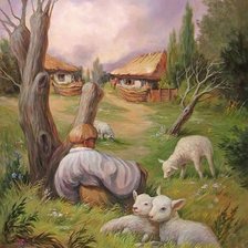 Схема вышивки «пейзаж»