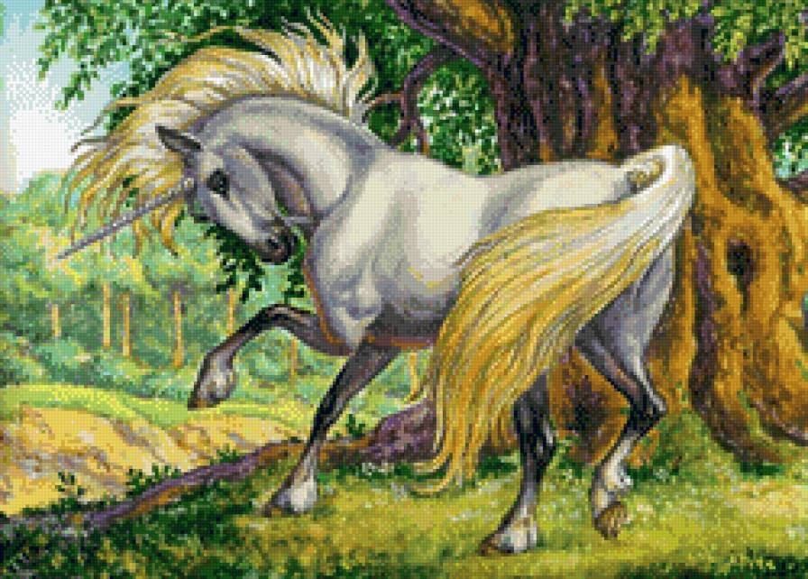 лошадка - фентези, кони, сказка, единорог, лошадка, лошадь, животные, лошади, конь - предпросмотр