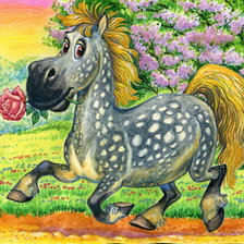 Схема вышивки «лошадка»