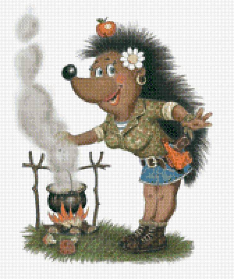 ежик - еж, ежик, огонь, 23 февраля, юмор - предпросмотр