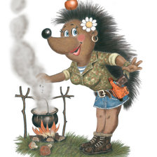 Схема вышивки «ежик»