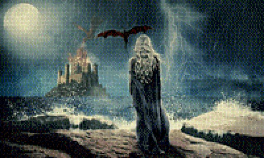 №708876 - дракон, фэнтези, девушка, игра престолов - предпросмотр