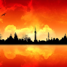 Схема вышивки «Город»