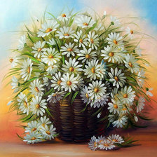 Схема вышивки «Ромашки полевые»