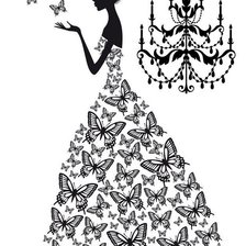 Схема вышивки «девушка-МОТЫЛЕК»