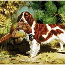 Схема вышивки «на охоте»