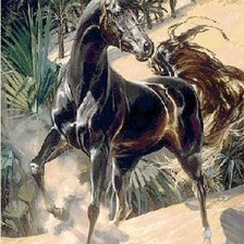 Схема вышивки «арабский жеребец»