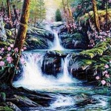 Схема вышивки «лесной ручей»