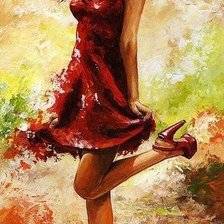 Схема вышивки «Девушка»