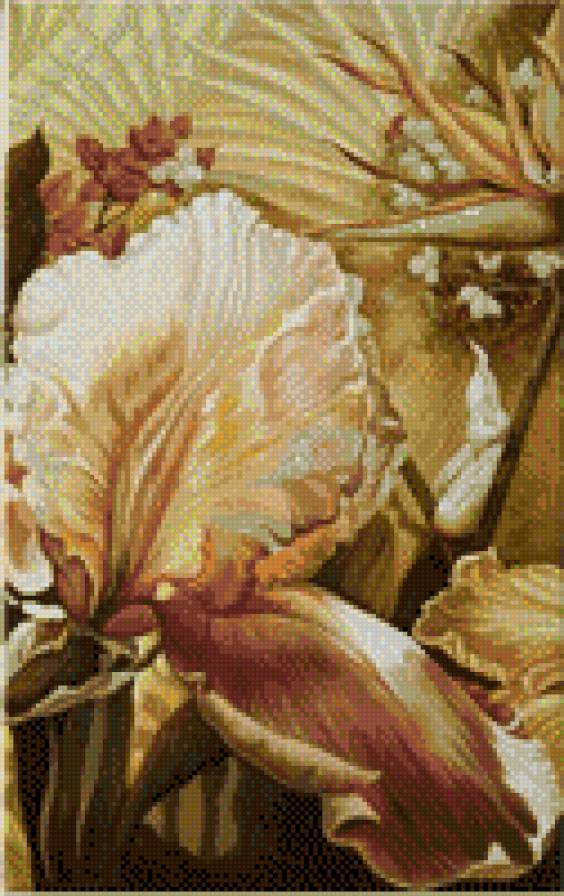 ирис2 - триптих цветы - предпросмотр