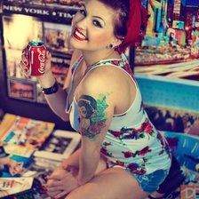 Схема вышивки «Пин ап»