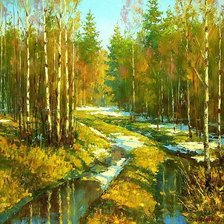 Схема вышивки «Весенний пейзаж»