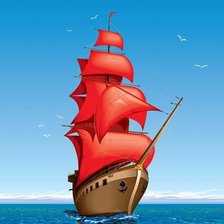 Схема вышивки «алые паруса»