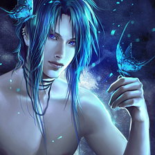 Схема вышивки «Парень с бабочками»