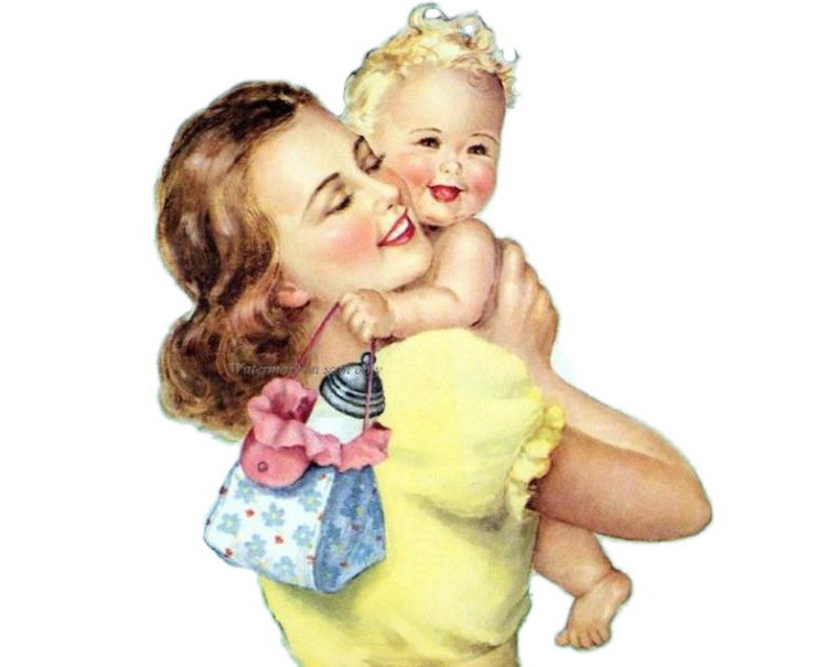 серия "мамы" - женщина.малыш - оригинал