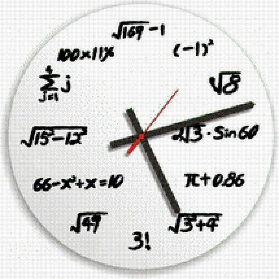 часы RTY - часы, время, математика, формулы - предпросмотр