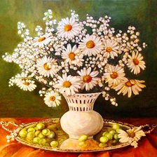 Схема вышивки «ромашки и ландыши»