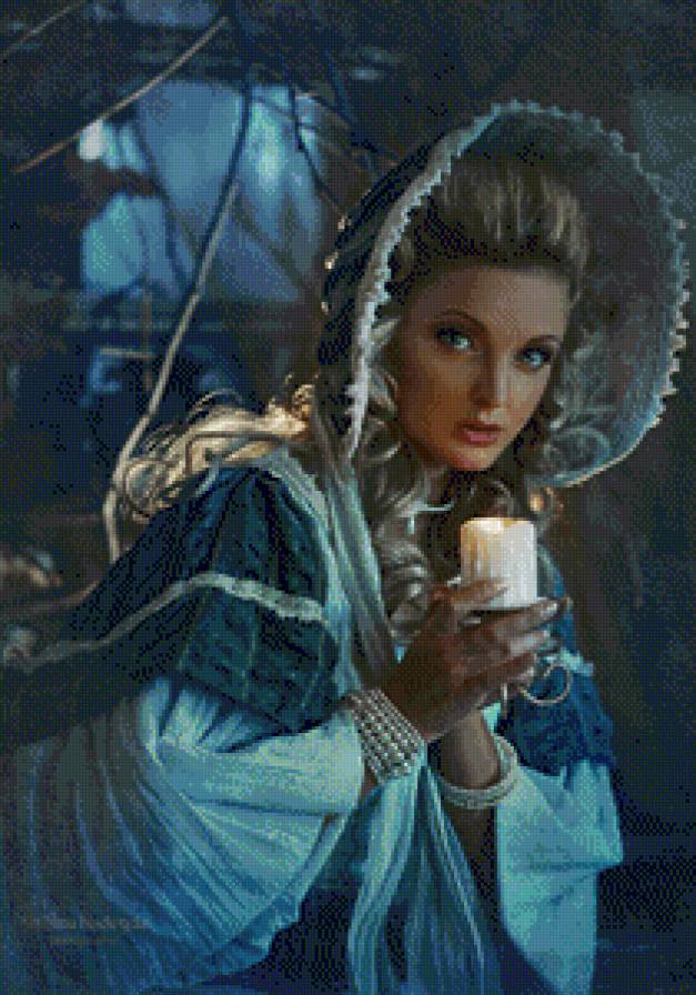 dama con candela - предпросмотр