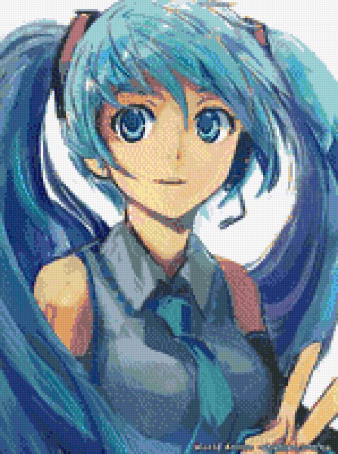 Hatsune Miku. - вокалоид, hatsune miku, аниме. - предпросмотр