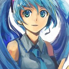 Схема вышивки «Hatsune Miku.»