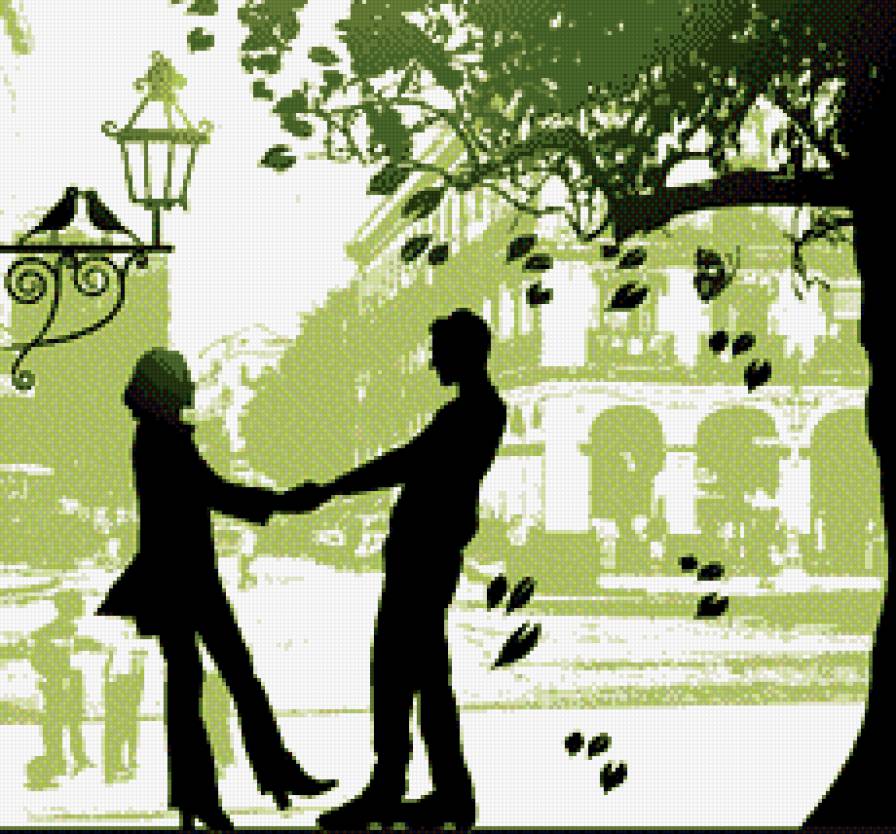 мужчина и женщина - они, роман, он и она, силует, любовь, пара, двое, влюбленные - предпросмотр