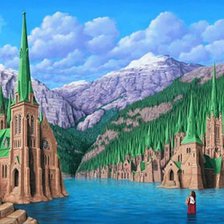 Схема вышивки «По картине Гонсалвеса»