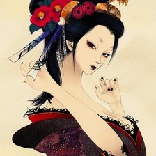 Схема вышивки «Гейша»