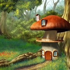 Схема вышивки «домик гнома»