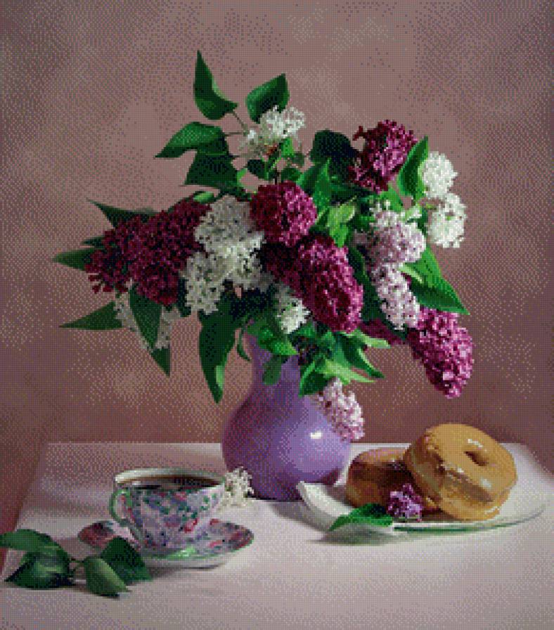 Букет сирени - цветы, сирень, натюрморт - предпросмотр