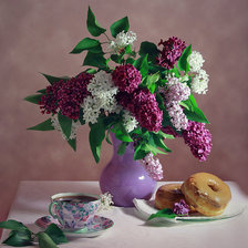 Схема вышивки «Букет сирени»