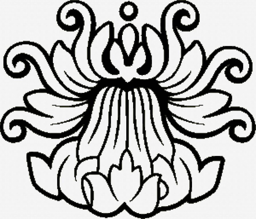 узор - монохром, узор - предпросмотр