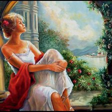 Схема вышивки «Девушка»