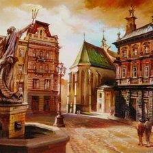 Схема вышивки «Львів. Площа Ринок»