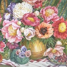 Схема вышивки «букет цветов»