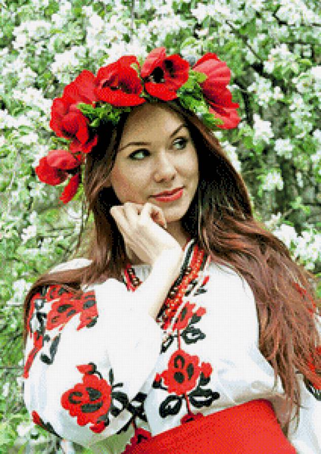 №711667 - цветы, портрет, венок, красота, девушка - предпросмотр