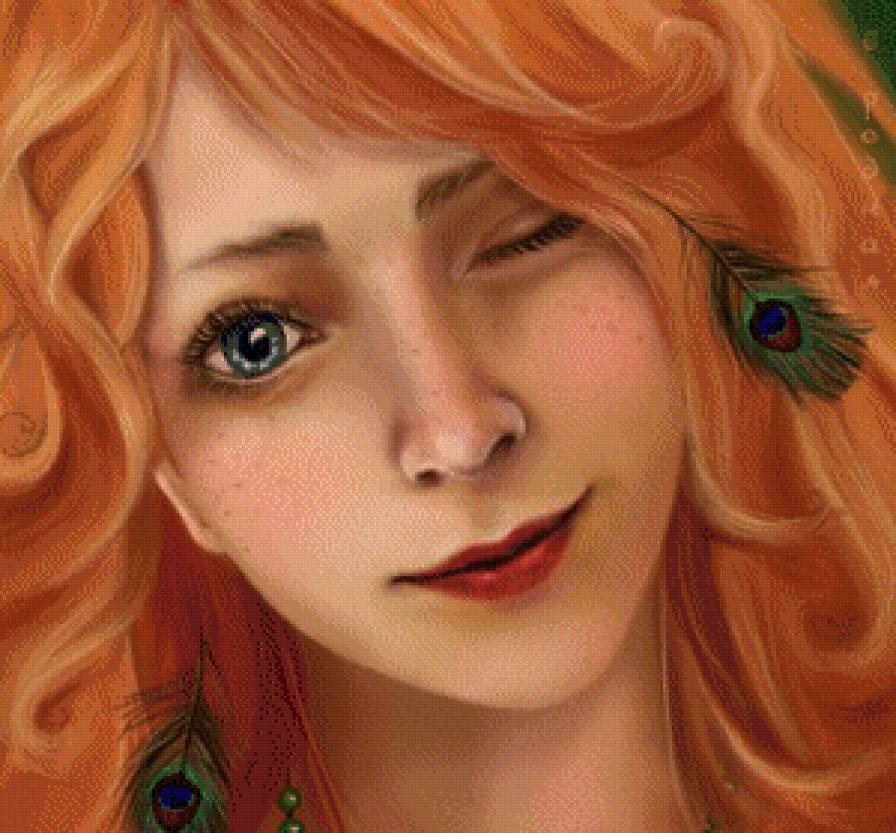 №711668 - красота, портрет, рыжая, девушка - предпросмотр