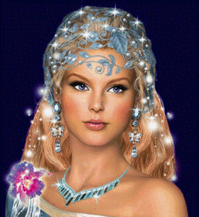 №711684 - портрет, картина, цветы, фэнтези, девушка, красота - предпросмотр