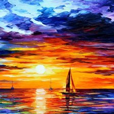 Схема вышивки «закат»