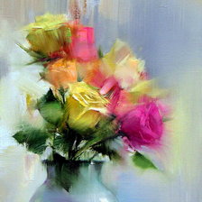 цветы акварель