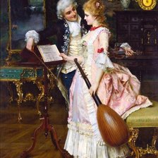 Схема вышивки «музыкальный урок»