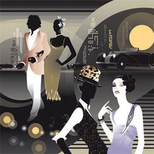 Схема вышивки «ночная жизнь»