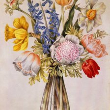 Схема вышивки «цветы в вазе»