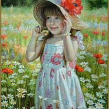 Маленькая девочка в шляпе